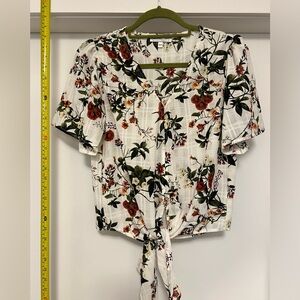 White floral blouse